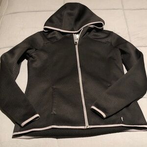 Black Hooded Zip-Up Jacket